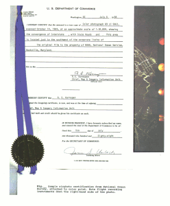 Example of Certified Aerial Photo